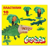 пластилин 10цв. + стек 150г каляка-маляка пкм10 пкм10-п
