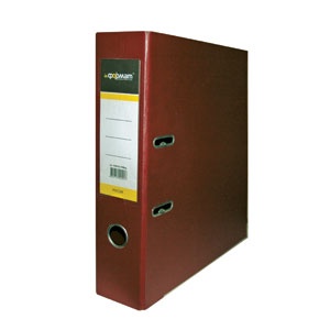 орднер 75мм р двухсторонее pvc, метал.окантовка, торцкарман,  бургунди р2pvc-75/brg /inформат