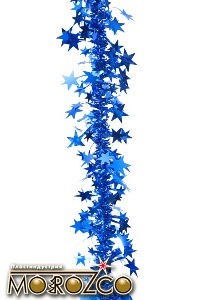 мишура звезды 2м синяя м2204