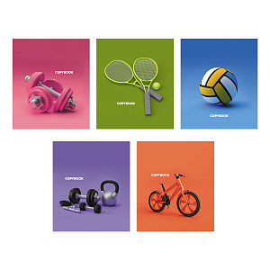 тетрадь 48л клетка спортивный клуб. мко,  выб.лак, 487778  /эксмо