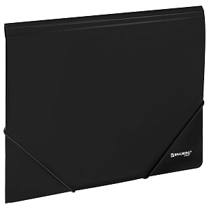 папка на резинках а4 universal, черная, до 300 листов, 0,5 мм, 273038 /br