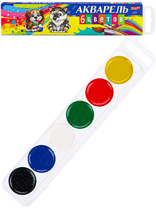 акварель 6цв картон.коробка, ка-2985 /profit изображение акварель 6цв картон.коробка, ка-2985 /profit