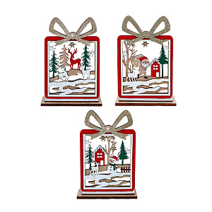 сув. подарок 11*16*4см дерево (3 диз.) 396-748 /сноубум