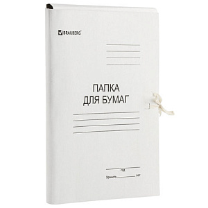 папка на завязках белая 300г/м2 200л, немелованная, 124567 /br