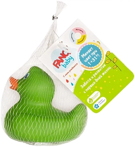 игрушка-пищалка для купания уточка, меняет цвет желтый/зеленый, utk07 /fancy