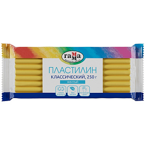 пластилин классический 250г желтый 270818_03 /гамма