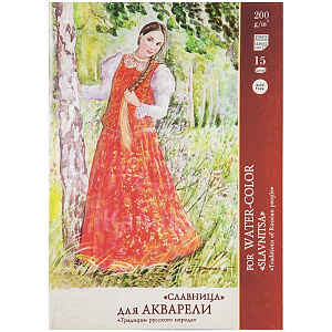 папка а3 15л для акварели, гуаши, 200г/м2, п-6678 6778 /лилия изображение папка а3 15л для акварели, гуаши, 200г/м2, п-6678 6778 /лилия