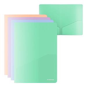 папка-уголок с 2 карманами а4 0.18 matt pastel bloom, 61137 /ek