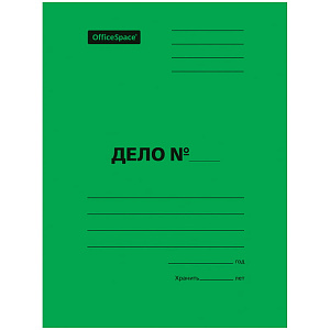 скоросшиватель зеленый 300г/м2 мелованный  до 200л 195078 /officespace