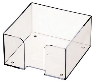 подставка для бумажного блока 9*9*5 прозрачная пл61, 4105401 /attomex, стамм