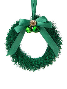 венок новогодний 11см зеленый с бубенчиками, 88628 /феникс-презент изображение венок новогодний 11см зеленый с бубенчиками, 88628 /феникс-презент
