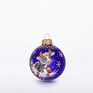 шар 3 зодиак 2021 (бык) с29 /елочка изображение шар 3 зодиак 2021 (бык) с29 /елочка