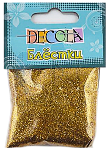 блестки декоративные 0.1мм 20гр золото майя w041-203-0.1 /decola