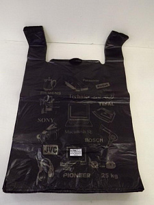 пакет-майка 40*64 (22мкм), электрон черный изображение пакет-майка 40*64 (22мкм), электрон черный фото