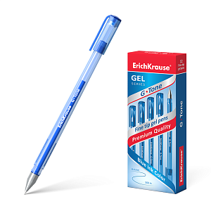 ручка гелевая 0.5/0.4 g-tone, синяя, 17809 /ek