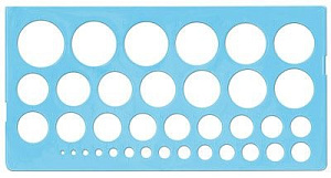 трафарет с окружностями 1-36 мм /стамм тт21 изображение трафарет с окружностями 1-36 мм /стамм тт21