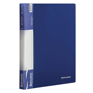 папка с 30 файлами  0,6мм стандарт синяя, 221599 /br