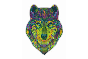 контурный пазл 102 изумрудный волк деревянный hd20019 /hobby day изображение контурный пазл 102 изумрудный волк деревянный hd20019 /hobby day