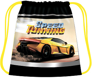 мешок для обуви max 490*410мм с карманом на замочке speed tunning. ткань, сдс-57 /пчелка