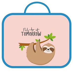 папка с ручками а4 на молнии ленивец, пластик, твердоедно, широкая, пш-11 /пчелка