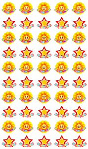 наклейки-оценки солнышки нм-8111, 8105 /сфера