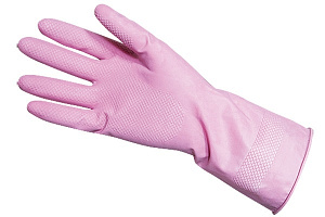 перчатки многоразовые латексные с х/б напылением, l, 53 г, dgl026p изображение перчатки многоразовые латексные с х/б напылением, l, 53 г, dgl026p