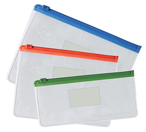 папка-конверт на  молнии 0.15мм  а6  евро 260*140мм, с карманом, ламинированная, 3072502  /devente