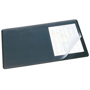 покрытие настольное  40*53см с прозрачнымверхом,  черное,  7202-01 /durable