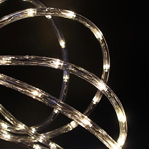 эл.гирл. дюралайт шампань 24led/м, 2дорожки, 8реж., 6метров, прозр.шнур, 383-011 /сноубум