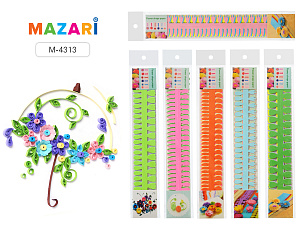 бумага для квиллинга фигурная ассорти ш-40мм, д-530мм 8шт м-4313 /mazari бумага для квиллинга фигурная ассорти ш-40мм, д-530мм 8шт м-4313 /mazari