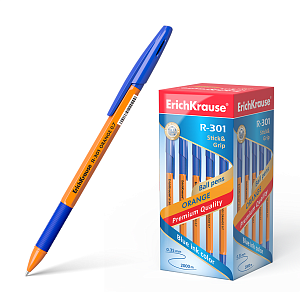 ручка 0,7 r-301 orange stick&grip, синяя, 39531 /ек