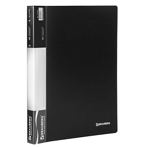 папка с 40 файлами 0,7мм стандарт черная, 221604 /br изображение папка с 40 файлами 0,7мм стандарт черная, 221604 /br