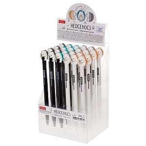 ручка-автомат масляная 0.6 hedgehog синяя ассорти вр_058666 /hatber изображение ручка-автомат масляная 0.6 hedgehog синяя ассорти вр_058666 /hatber