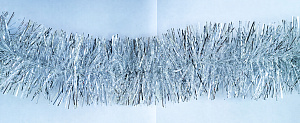 мишура d=5см 2м серебристая микс с голографией