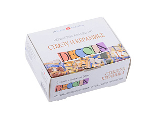 акрил 12цв.20мл по стеклу и керамике, 4041114 /decola акрил 12цв.20мл по стеклу и керамике, 4041114 /decola