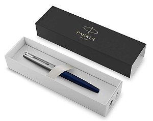 ручка перо jotter royal blue ct, нерж.сталь, синий/черный, 2030950 /parker