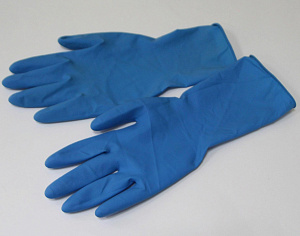 перчатки латексные manual hr419-xl, синие 18г /heliomed