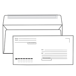 конверт е65, "куда-кому", силикон, запечатка