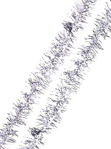 мишура 5см*2м  серебристая из пэт 88741 /феникспрезент