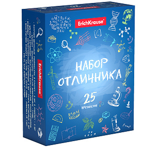 подарок  отличника 25 предметов в картонной коробке 50862 /ек