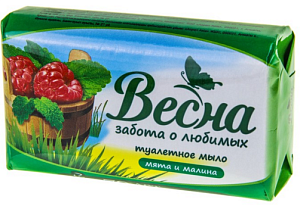 мыло туалетное 90г жасмин и кокосовое молоко /весна изображение мыло туалетное 90г жасмин и кокосовое молоко /весна