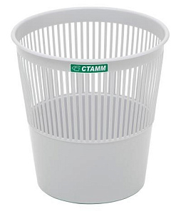 корзина-урна 9л сетчатая серая кр22 /стамм