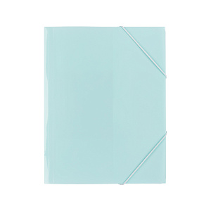 папка на резинках пластиковая 0,6мм trend pastel, бирюзовая, ес234419 /expert