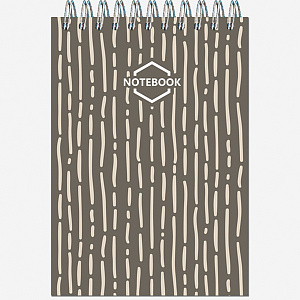 блокнот /полином  а6 40л стильный офис. мко, на гребне сверху,   ассорти  2744