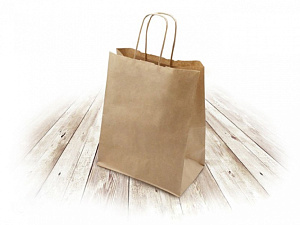 пакет бумажный 22*25*12 ориджинал, с крученной ручкой крафт, 39133-111 /miland изображение пакет бумажный 22*25*12 ориджинал, с крученной ручкой крафт, 39133-111 /miland фото