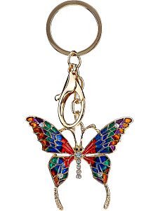брелок со стразами яркая бабочка 5,5*5см т-9128 /miland