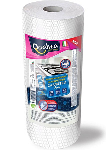 салфетки из нетканого материала 70л в рулоне, 22см /qualita