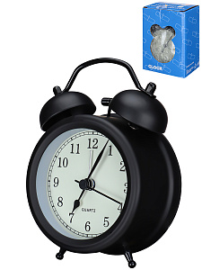 будильник ретро настроение черный 13*9см 1*аа бч-9836 /miland