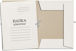 папка с завязками белая 320г/м2, пз 36/97 