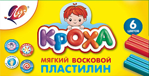 пластилин 6цв. 99г кроха мягкий 12с863-08 /луч